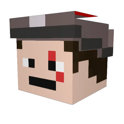 AlgotBerg Minecraft avatar head, 3D render