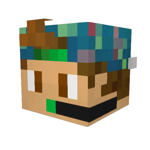 Algotalgot Minecraft avatar head, 3D render