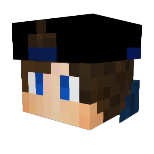 AlguemNormal Minecraft avatar head, 3D render
