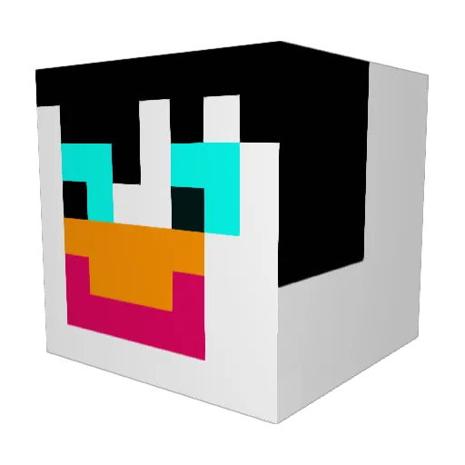 Alhadasch Minecraft avatar head, 3D render