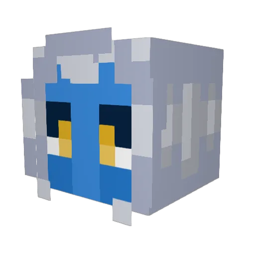 Alhon Minecraft avatar head, 3D render