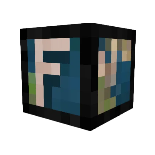 Alhothali Minecraft avatar head, 3D render
