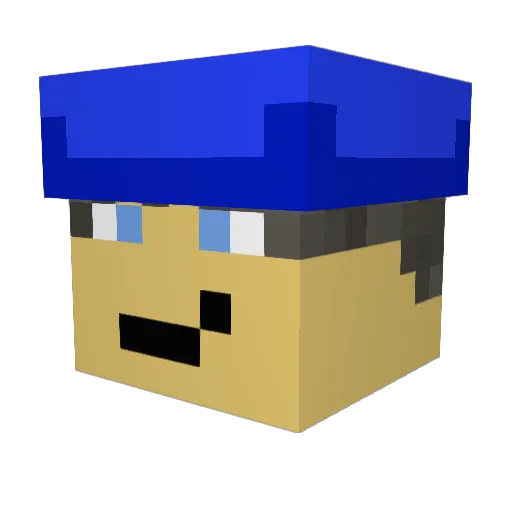 Ali2005a Minecraft avatar head, 3D render