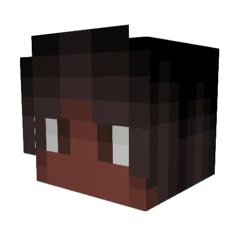 Ali69_ Minecraft avatar head, 3D render