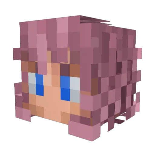 Ali77 Minecraft avatar head, 3D render