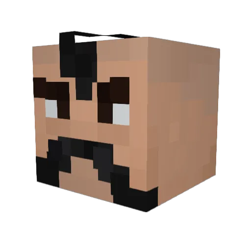 AliBoss04 Minecraft avatar head, 3D render