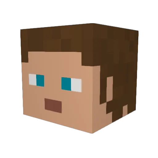 AliEsta1 Minecraft avatar head, 3D render