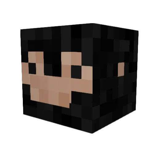 AliFed Minecraft avatar head, 3D render