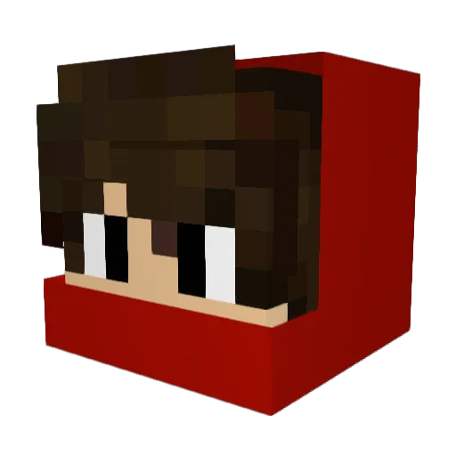 AliGengar Minecraft avatar head, 3D render