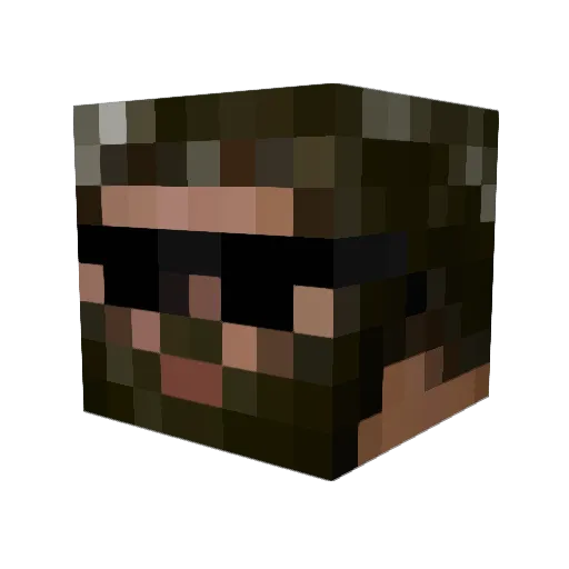 AliMCo Minecraft avatar head, 3D render
