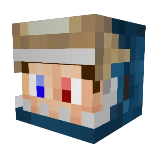AliMd Minecraft avatar head, 3D render