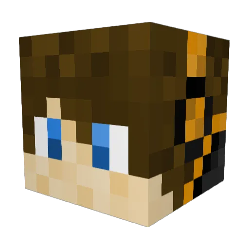 AliPixels Minecraft avatar head, 3D render