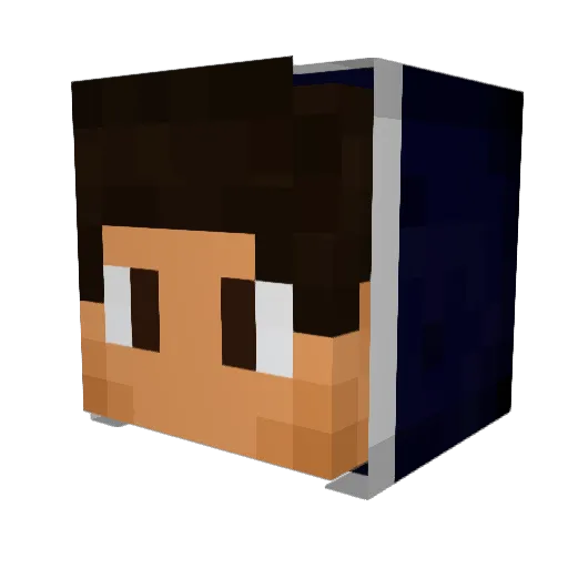 AliPvP Minecraft avatar head, 3D render