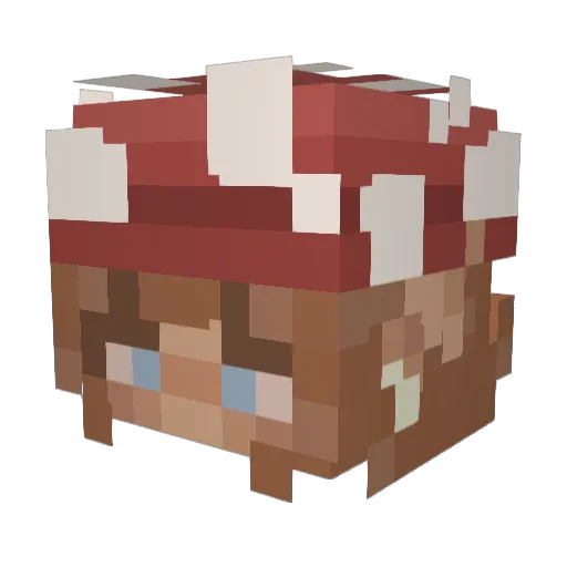 AliQueen_ Minecraft avatar head, 3D render