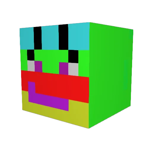 AliQuestionTV Minecraft avatar head, 3D render