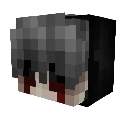 AliSenpai Minecraft avatar head, 3D render