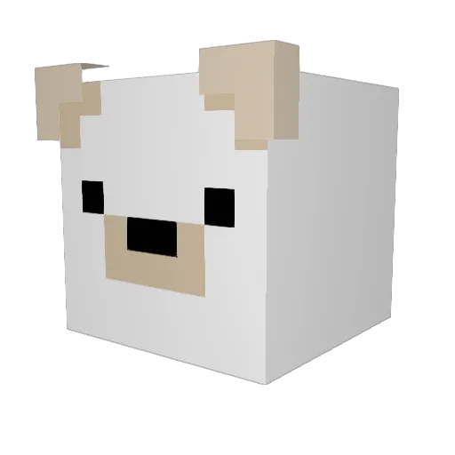 AliUchiha Minecraft avatar head, 3D render