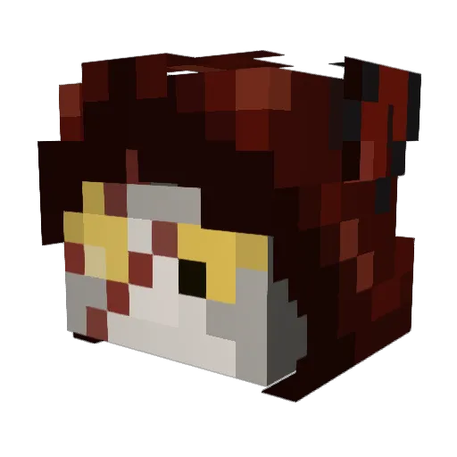 AliaKz Minecraft avatar head, 3D render