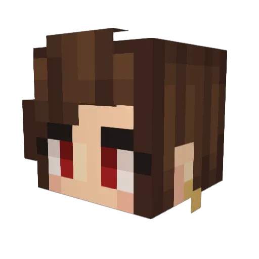 Alia_CE Minecraft avatar head, 3D render