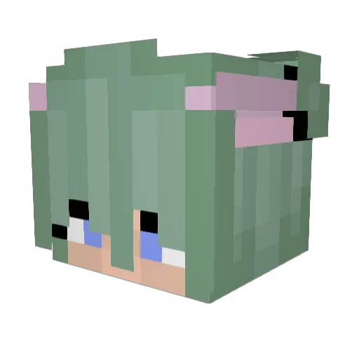 Aliaaaa_ Minecraft avatar head, 3D render