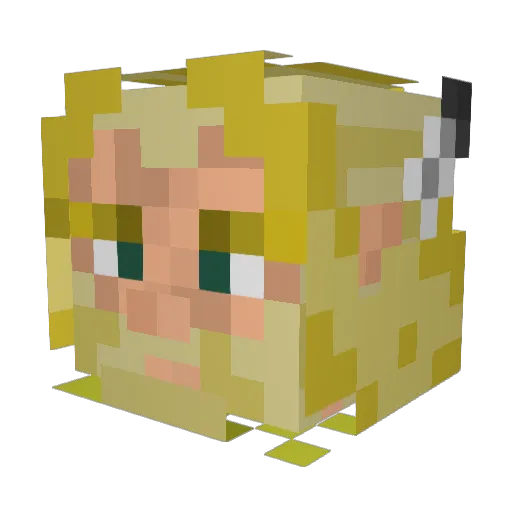 Alian83k Minecraft avatar head, 3D render