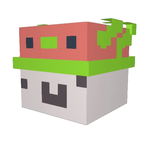 Aliana_L Minecraft avatar head, 3D render