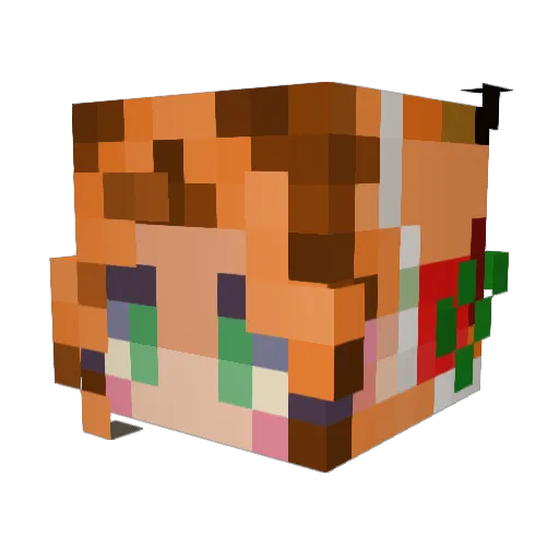 Alianna10 Minecraft avatar head, 3D render