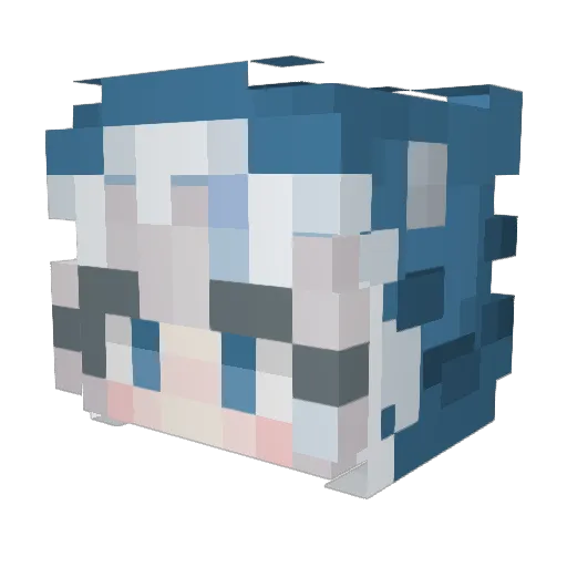 AliasBasis Minecraft avatar head, 3D render