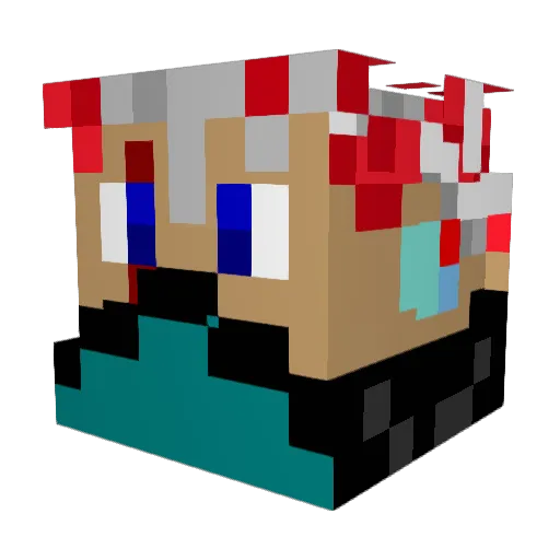AliasEra Minecraft avatar head, 3D render