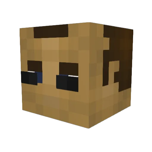 AliasUndercover Minecraft avatar head, 3D render