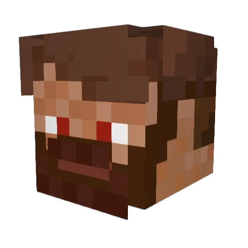 Alias_Silver Minecraft avatar head, 3D render