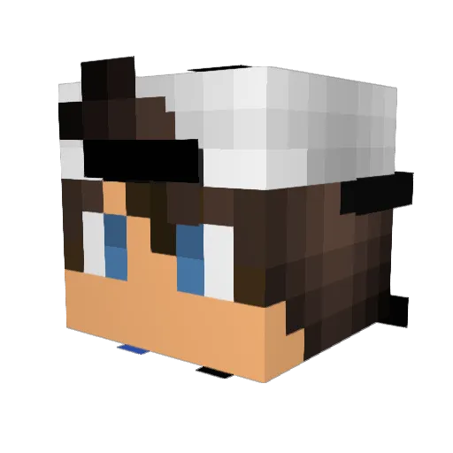 Alibert666 Minecraft avatar head, 3D render