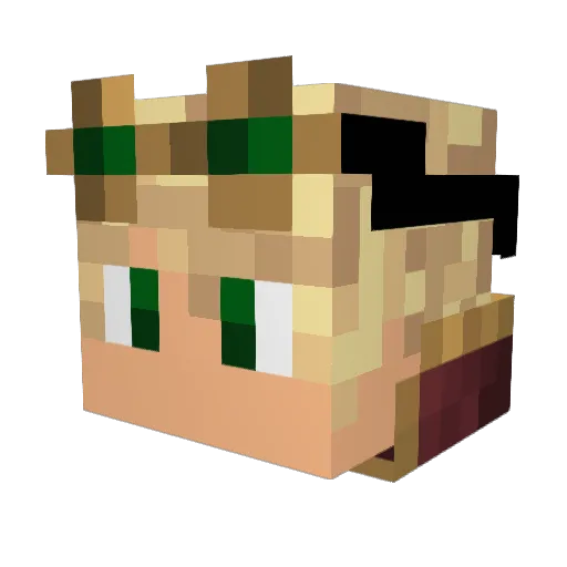 Alibi_Ink Minecraft avatar head, 3D render