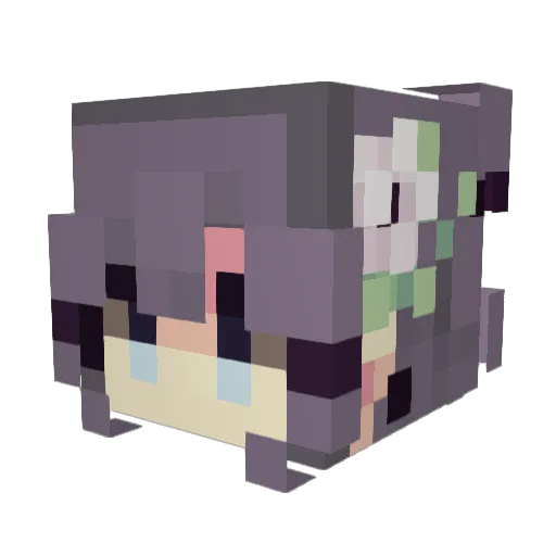 Alibunbun Minecraft avatar head, 3D render