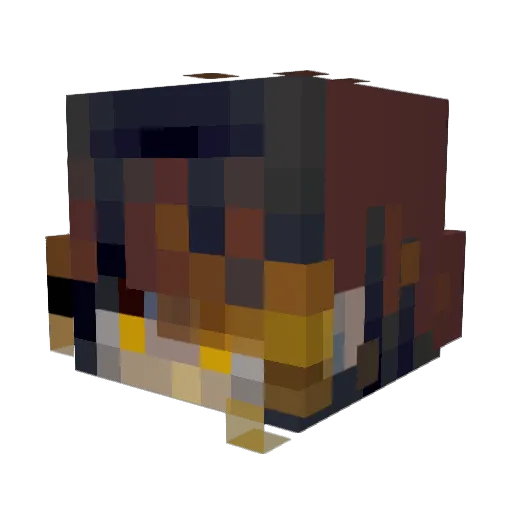 Alibyss_ Minecraft avatar head, 3D render