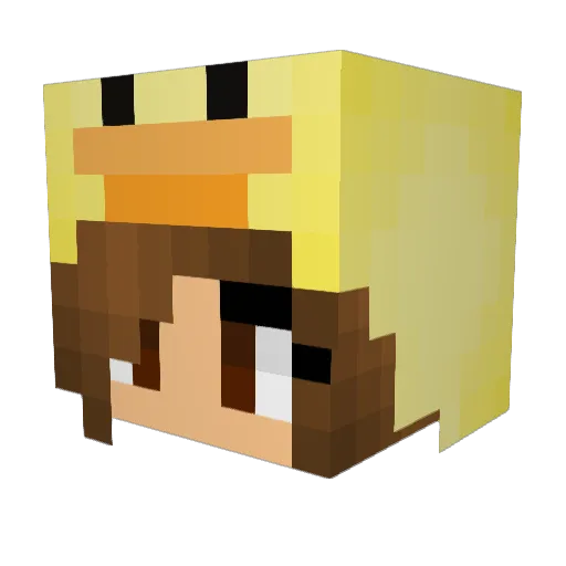 AlicaBL Minecraft avatar head, 3D render