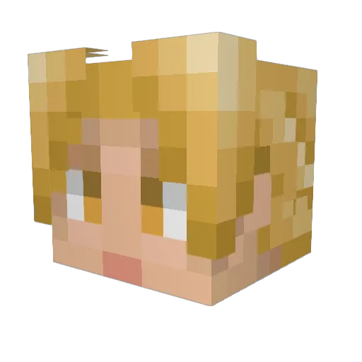 Alice00123 Minecraft avatar head, 3D render