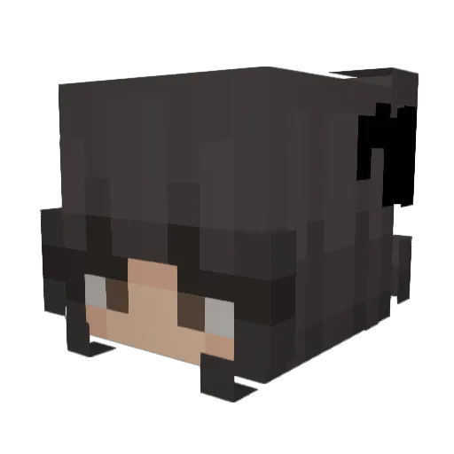 Alice033 Minecraft avatar head, 3D render