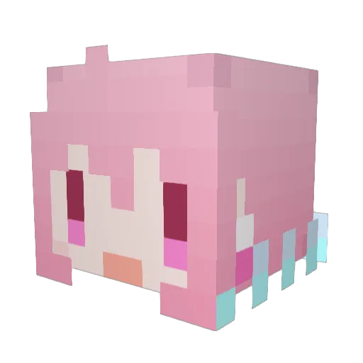 Alice069 Minecraft avatar head, 3D render