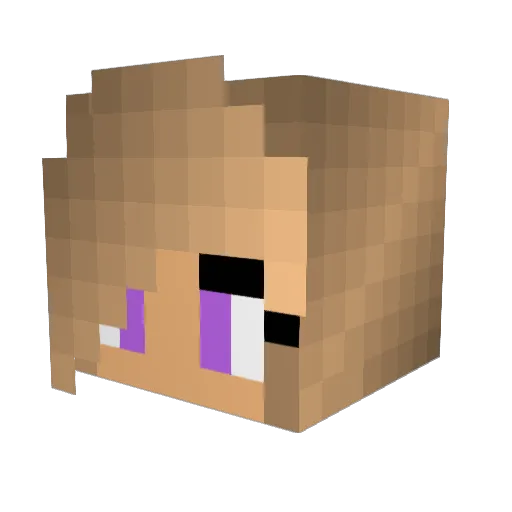 Alice270769 Minecraft avatar head, 3D render