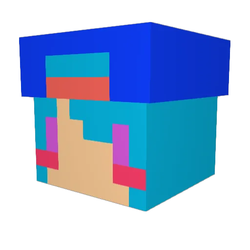 Alice324520 Minecraft avatar head, 3D render