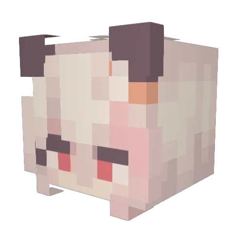 Alice7261 Minecraft avatar head, 3D render