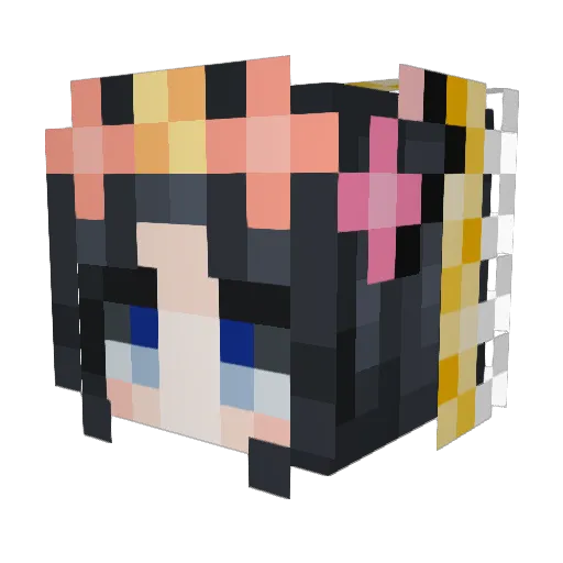 AliceAnnie Minecraft avatar head, 3D render