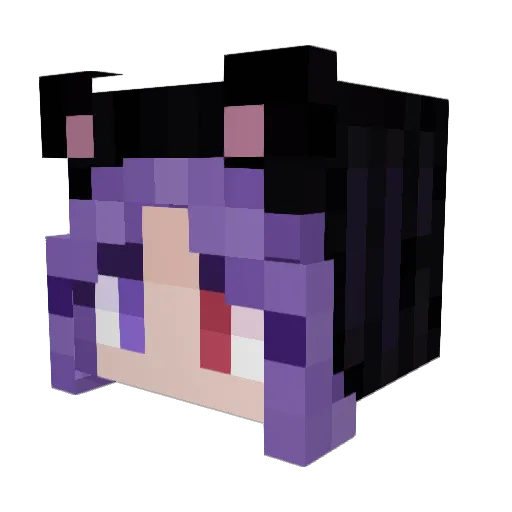 AliceCatpire Minecraft avatar head, 3D render