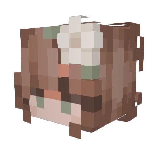 AliceE10 Minecraft avatar head, 3D render