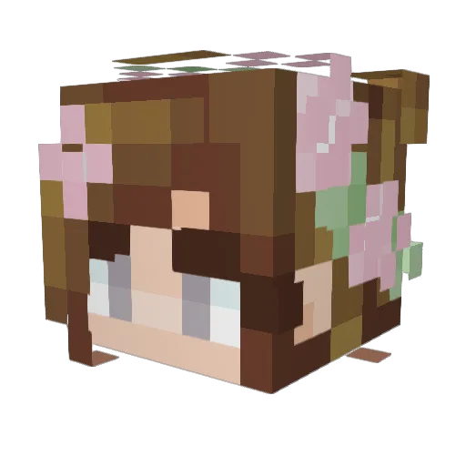 AliceFaer Minecraft avatar head, 3D render