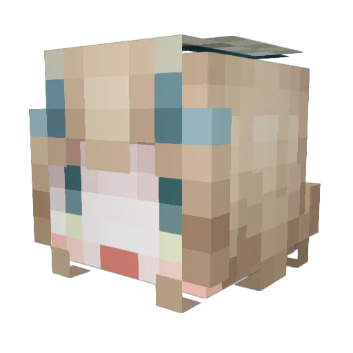 AliceFleurir Minecraft avatar head, 3D render