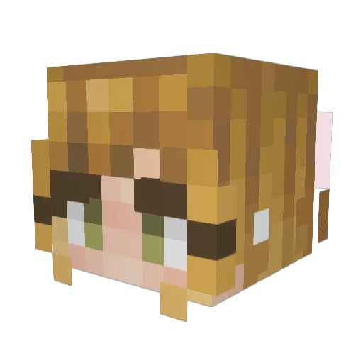 AliceHenriksson Minecraft avatar head, 3D render