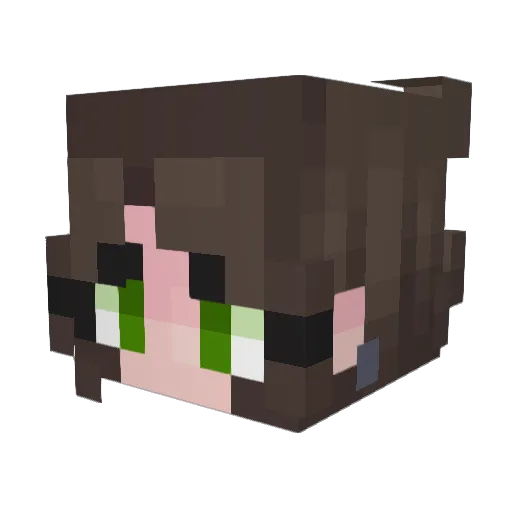 AliceHmm Minecraft avatar head, 3D render