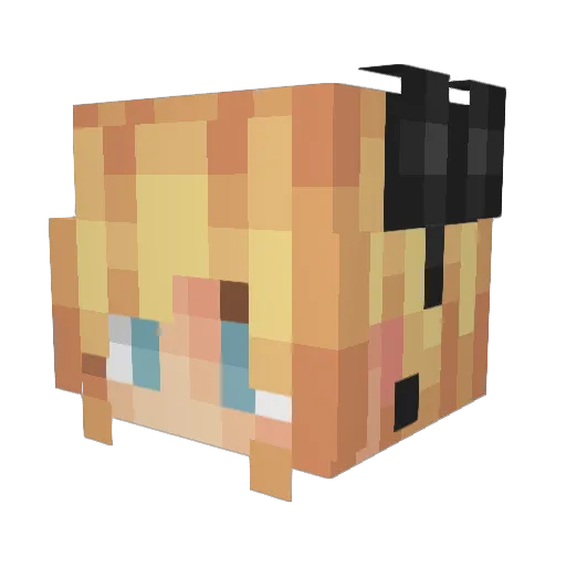 AliceII Minecraft avatar head, 3D render